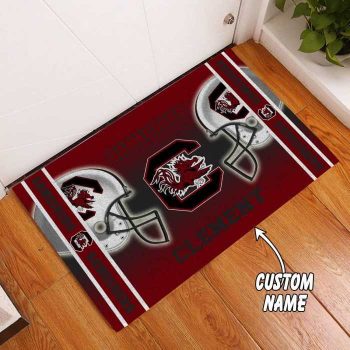South Carolina Gamecocks Custom Name Funny Luxury Front Entrance Doormat Welcome Mat DM1983