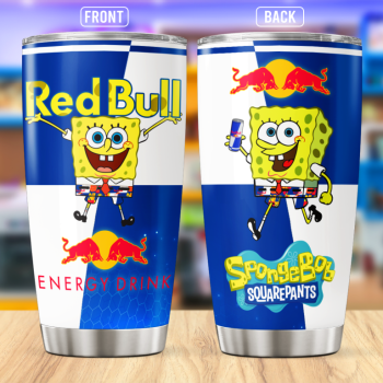 Spongebob Red Bull Stainless Steel Tumbler 20oz