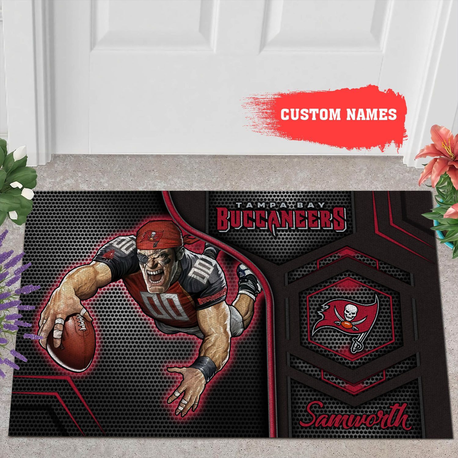 Tampa-Bay-Buccaneers-3D-Doormats-NFL-Custom-Name-DM1170 Tampa Bay Buccaneers 3D Doormats NFL Custom Name DM1170
