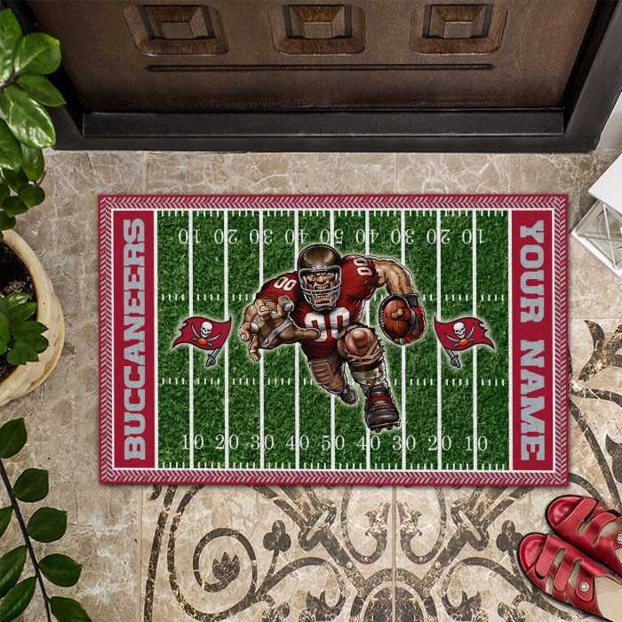 Tampa-Bay-Buccaneers-Football-Home-Field-Mascot-Custom-Doormat-DM1300 Tampa Bay Buccaneers Football Home Field Mascot Custom Doormat DM1300
