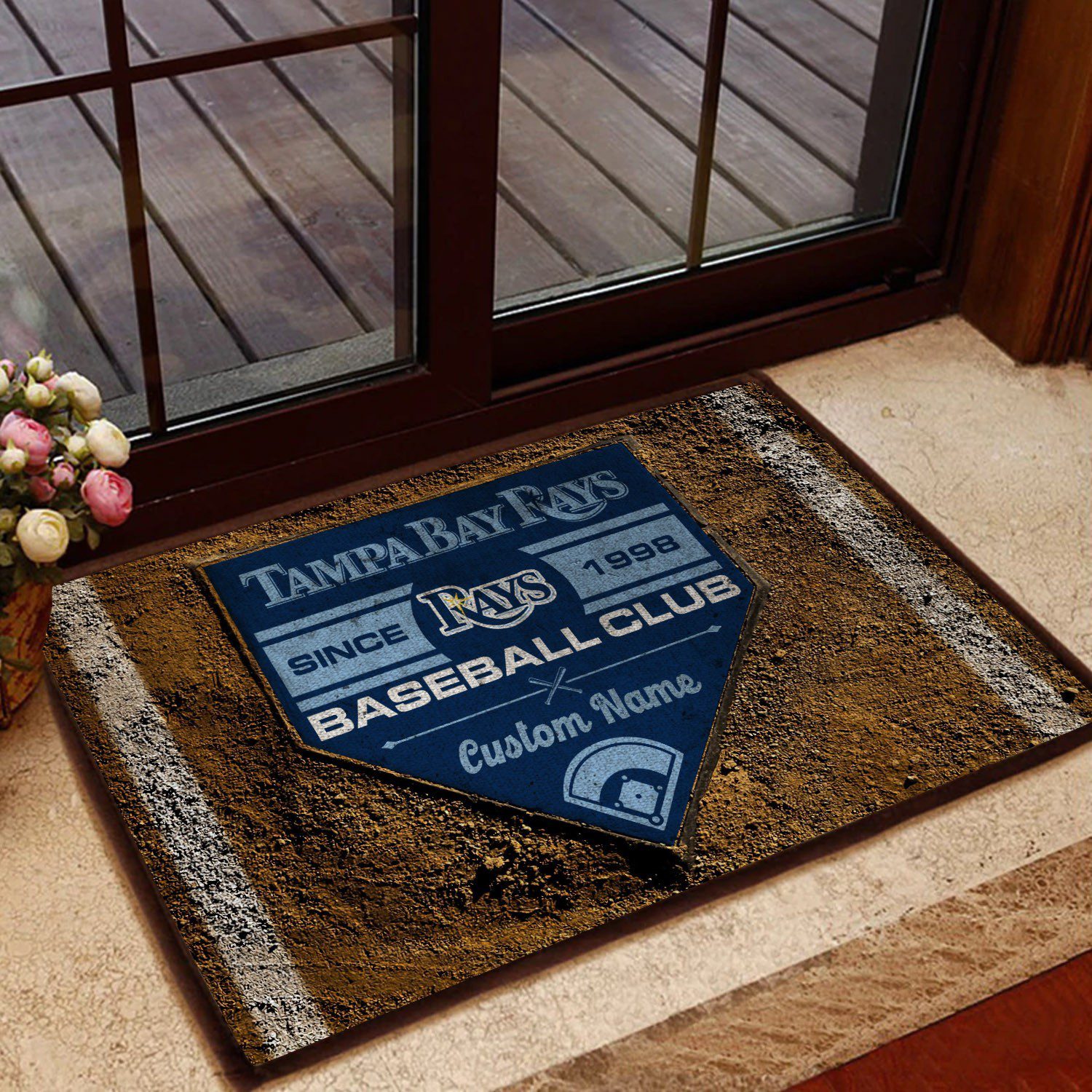 Tampa-Bay-Rays-MLB-Retro-Vintage-Style-Custom-Name-Personalized-Doormat-Welcome-Mat-DM1753 Tampa Bay Rays MLB Retro Vintage Style Custom Name Personalized Doormat Welcome Mat DM1753