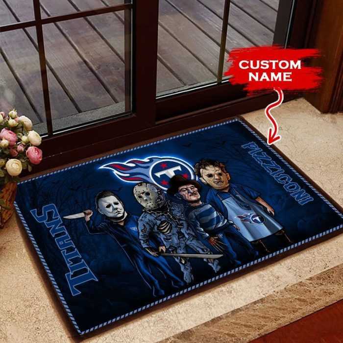 Tennessee-Titans-3D-Doormats-Halloween-NFL-Custom-Name-DM1051 Tennessee Titans 3D Doormats Halloween NFL Custom Name DM1051