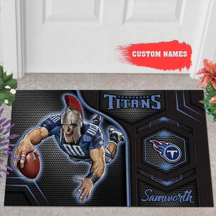 Tennessee-Titans-3D-Doormats-NFL-Custom-Name-Doormat-DM1100 Tennessee Titans 3D Doormats NFL Custom Name Doormat DM1100