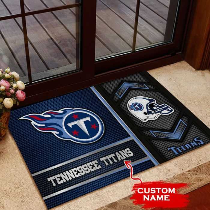 Tennessee-Titans-Custom-Name-Doormat-Welcome-Mat-Outdoor-Door-DM1386 Tennessee Titans Custom Name Doormat Welcome Mat Outdoor Door DM1386