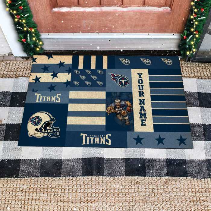 Tennessee-Titans-Retro-Vintage-Style-Custom-Name-Personalized-Entrance-Doormat-DM1266 Tennessee Titans Retro Vintage Style Custom Name Personalized Entrance Doormat DM1266