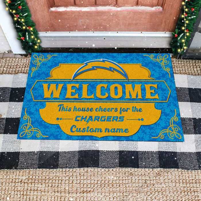 This-House-Cheers-For-Los-Angeles-Chargers-Custom-Name-Personalized-Doormat-Welcome-Mat-DM1844 This House Cheers For Los Angeles Chargers Custom Name Personalized Doormat Welcome Mat DM1844
