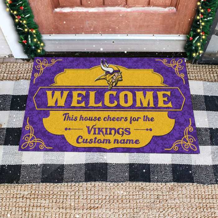 This-House-Cheers-For-Minnesota-Vikings-Custom-Name-Personalized-Entrance-Doormat-Welcome-Mat-DM1845 This House Cheers For Minnesota Vikings Custom Name Personalized Entrance Doormat Welcome Mat DM1845