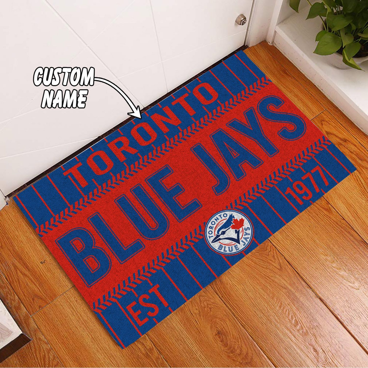 Toronto-Blue-Jays-Custom-Name-Funny-Luxury-Front-Entrance-Doormat-Welcome-Mat-DM2033 Toronto Blue Jays Custom Name Funny Luxury Front Entrance Doormat Welcome Mat DM2033