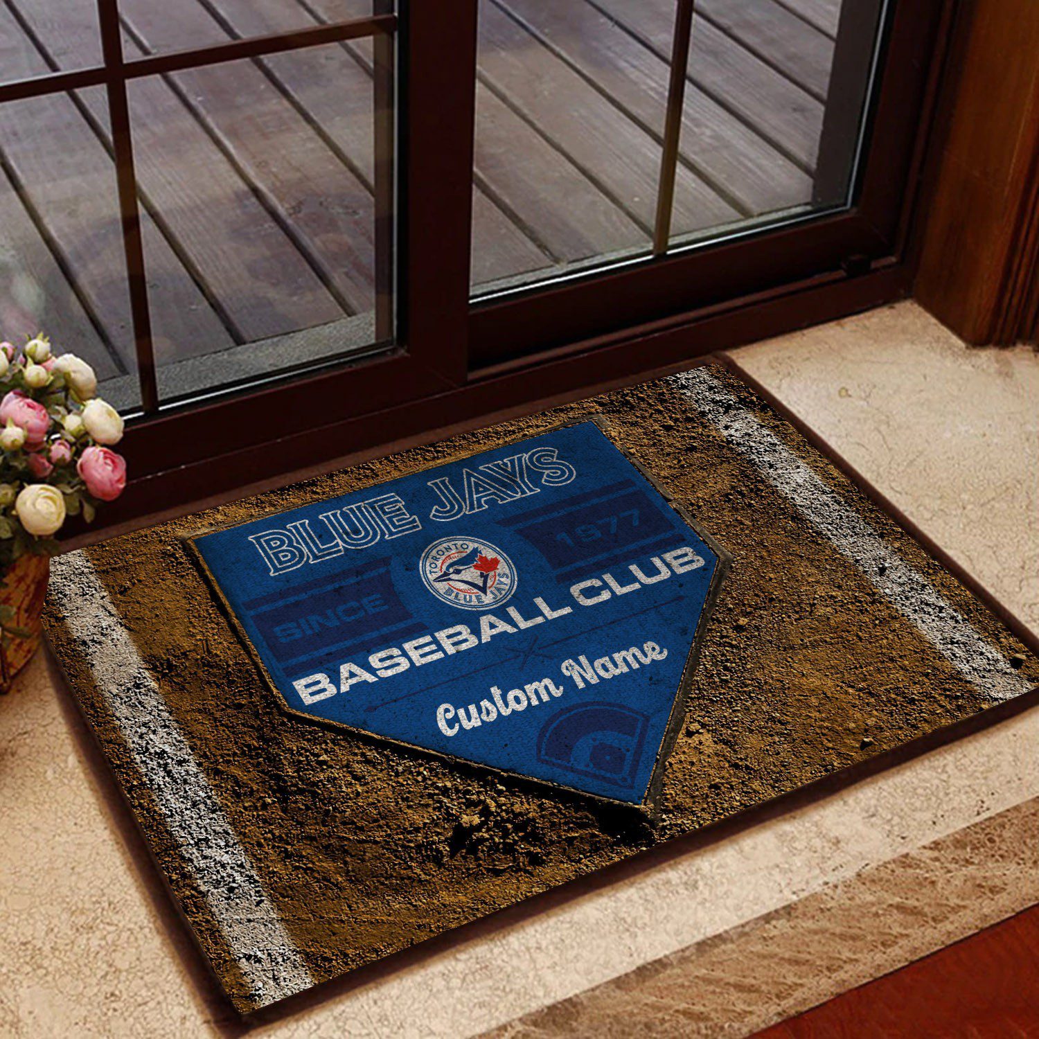 Toronto-Blue-Jays-MLB-Retro-Vintage-Style-Custom-Name-Personalized-Doormat-Welcome-Mat-DM1762 Toronto Blue Jays MLB Retro Vintage Style Custom Name Personalized Doormat Welcome Mat DM1762