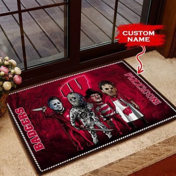 Wisconsin Badgers 3D Doormats Halloween NCAA Custom Name DM1062