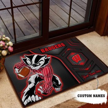 Wisconsin Badgers 3D Doormats NCAA Custom Name Doormat DM1176