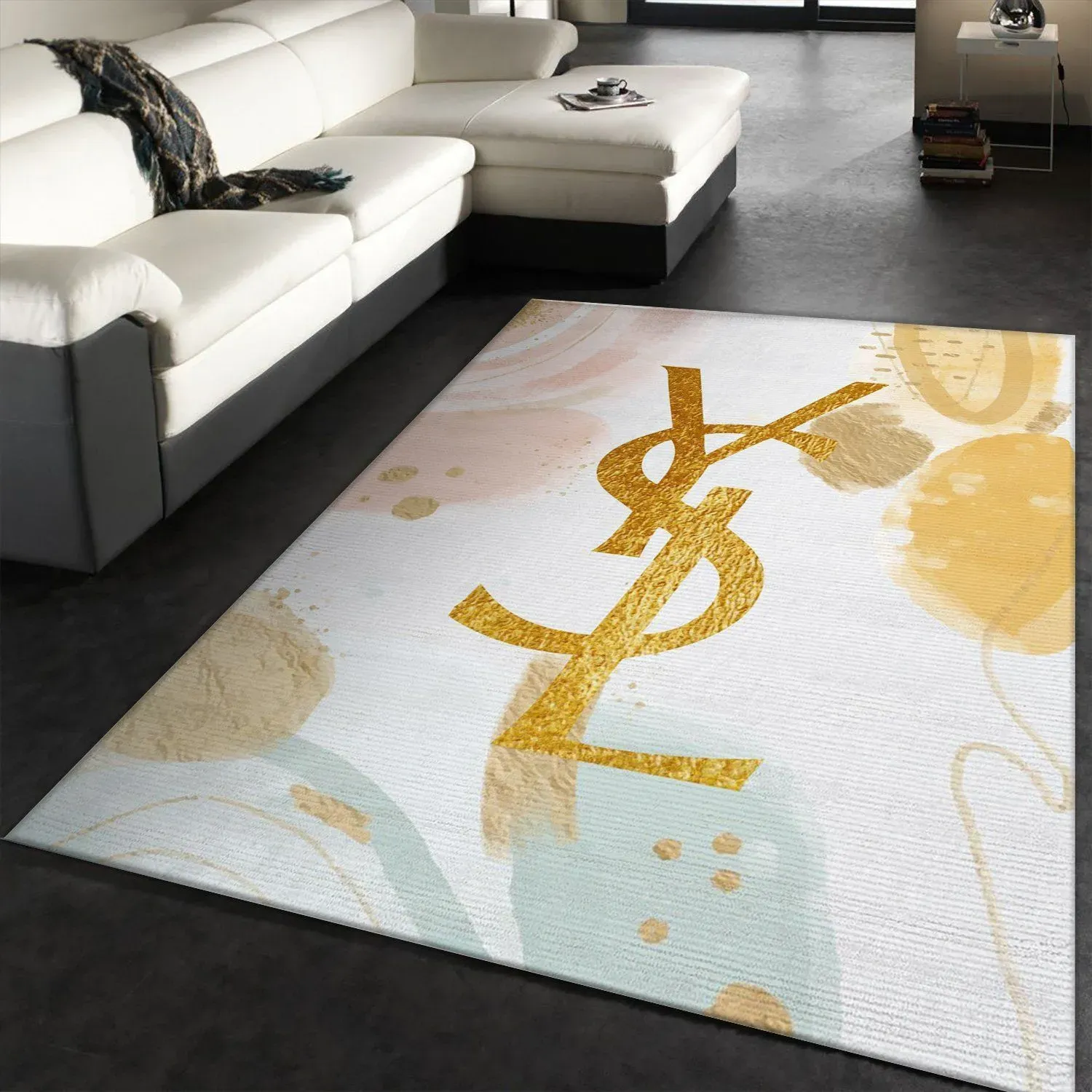 Yves-Saint-Laurent-Fashion-Logo-Limited-Edition-Luxury-Brand-Area-Rug-Carpet-Floor-Decor-RR3097 Yves Saint Laurent Fashion Logo Limited Edition Luxury Brand Area Rug Carpet Floor Decor RR3097
