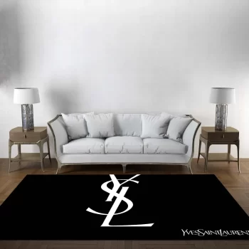 Yves Saint Laurent Fashion Logo Limited Edition Luxury Brand Area Rug Carpet Floor Decor RR3098
