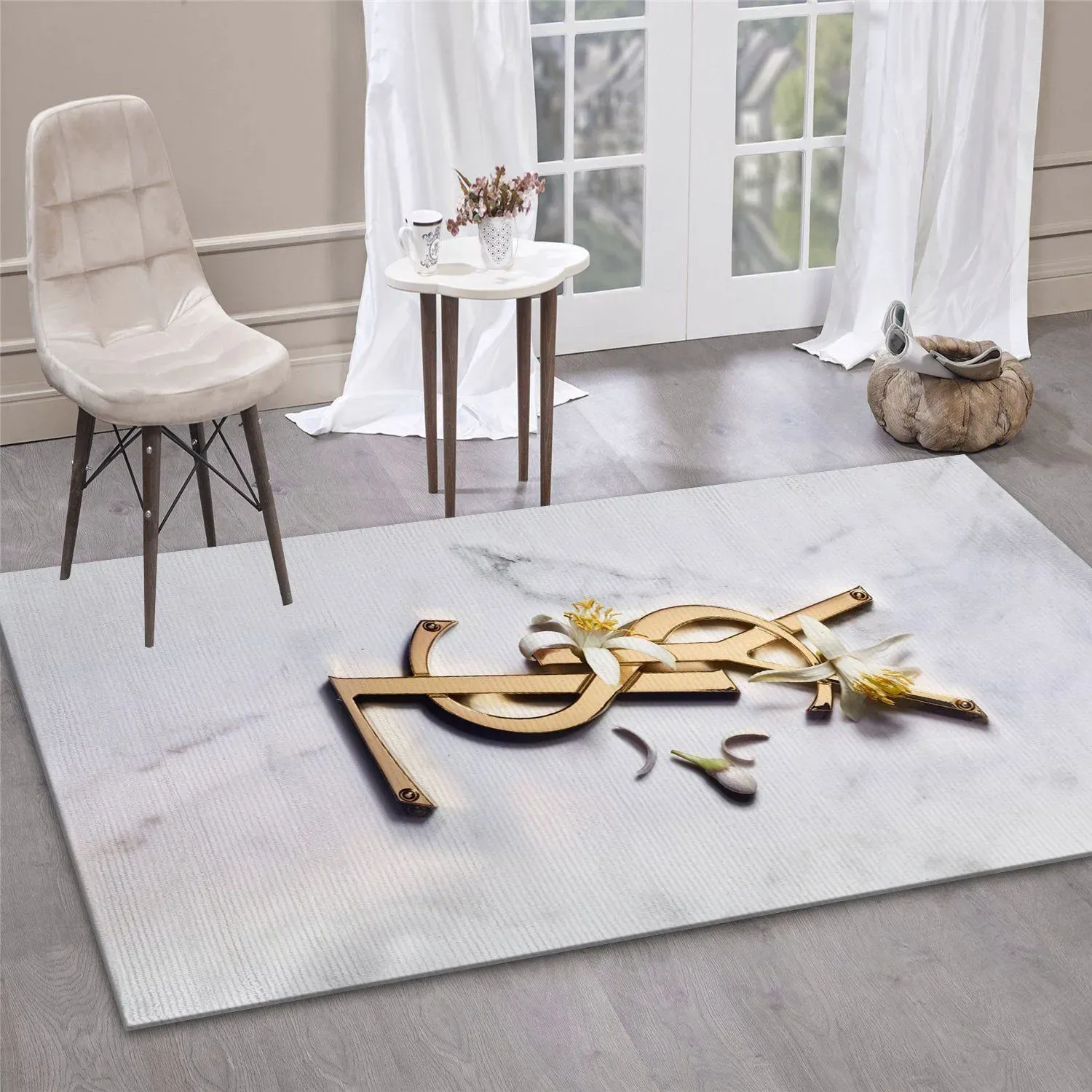 Yves-Saint-Laurent-Fashion-Logo-Limited-Edition-Luxury-Brand-Area-Rug-Carpet-Floor-Decor-RR3100 Yves Saint Laurent Fashion Logo Limited Edition Luxury Brand Area Rug Carpet Floor Decor RR3100