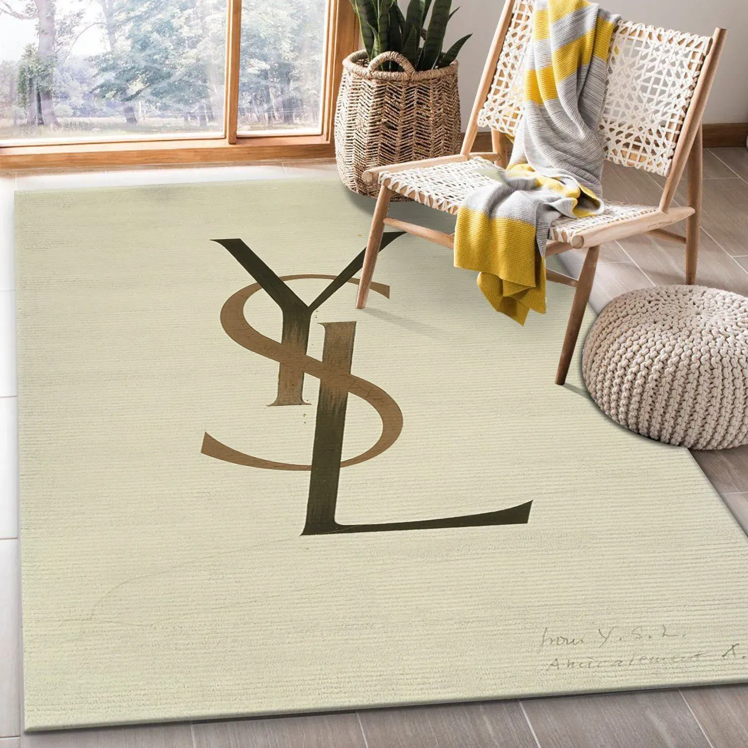 Yves-Saint-Laurent-Fashion-Logo-Limited-Edition-Luxury-Brand-Area-Rug-Carpet-Floor-Decor-RR3103 Yves Saint Laurent Fashion Logo Limited Edition Luxury Brand Area Rug Carpet Floor Decor RR3103