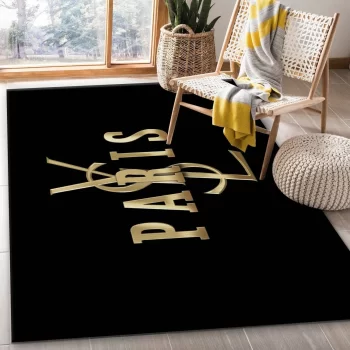 Yves Saint Laurent Paris Fashion Logo Limited Luxury Brand Area Rug Carpet Floor Decor RR3105