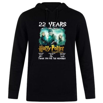 22 Years 2001 - 2023 Harry Potter And The Cursed Child Thank You For The Memories Signatures Unisex Pullover Hoodie