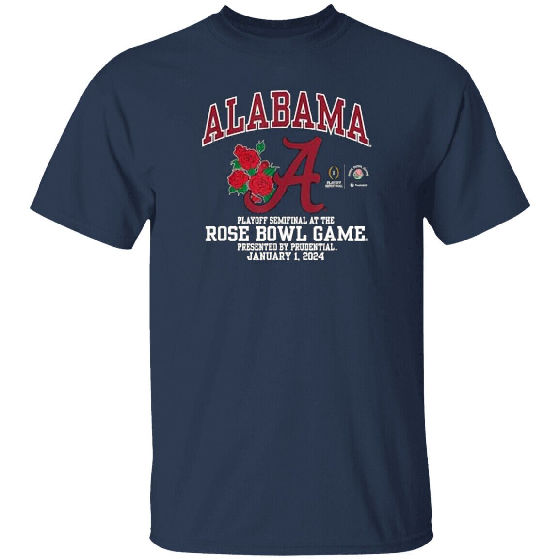 Alabama-Rose-Bowl-2024-Cfp-Semi-Football-Flower-Unisex-T-Shirt Alabama Rose Bowl 2024 Cfp Semi Football Flower Unisex T-Shirt