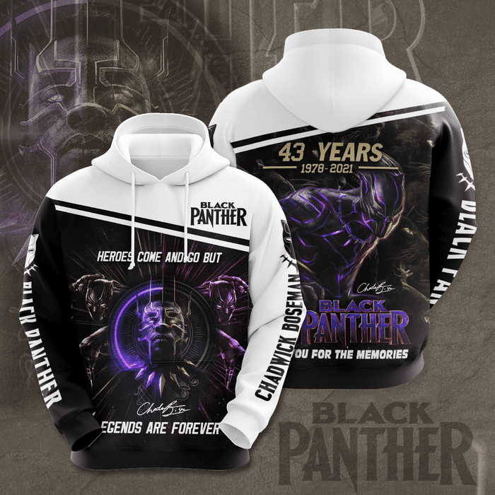 Black-Panther-Marvel-Legends-Are-Forever-3D-Unisex-Pullover-Hoodie-IHT1821 Black Panther Marvel Legends Are Forever 3D Unisex Pullover Hoodie IHT1821