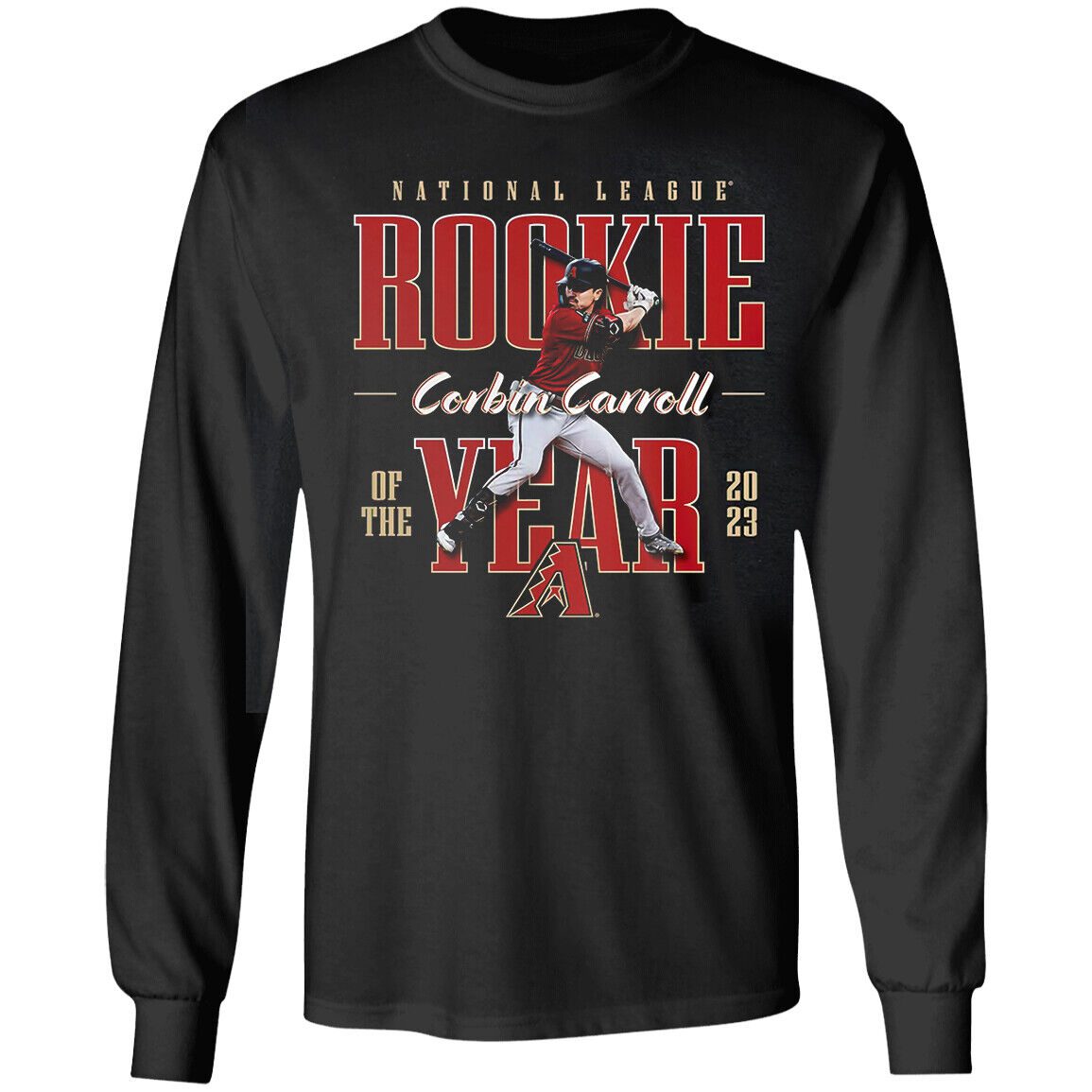 Corbin-Carroll-Arizona-Diamondbacks-2023-Nl-Rookie-Of-The-Year-Unisex-LongSleeve-Shirt Corbin Carroll Arizona Diamondbacks 2023 Nl Rookie Of The Year Unisex LongSleeve Shirt