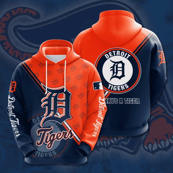 Detroit-Tigers-Always-A-Tiger-3D-Unisex-Pullover-Hoodie-Navy-Orange-IHT2637 Detroit Tigers Always A Tiger 3D Unisex Pullover Hoodie - Navy Orange IHT2637