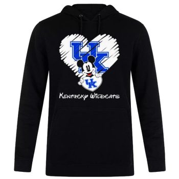 Disney Mickey Mouse Hug Kentucky Wildcats Hear Unisex Pullover Hoodie