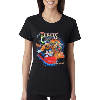 Disneyland Mickey And Friends Pirates Of The Caribbean Vintage Women Lady T-Shirt