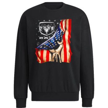 Dodge Jeep Ram Logo American Flag Independence Day Unisex Sweatshirt
