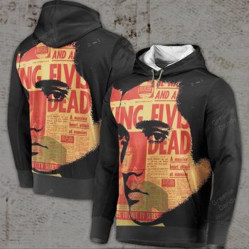 Elvis Presley King Elvis Dead Unisex 3D Pullover Hoodie - Black IHT1927
