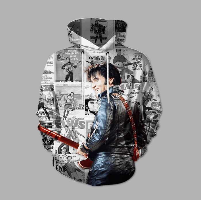 Elvis-Presley-Unisex-3D-Pullover-Hoodie-IHT1940 Elvis Presley Unisex 3D Pullover Hoodie IHT1940