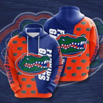 Florida Gators Logo 3D Unisex Pullover Hoodie - Orange Neon Blue IHT2299