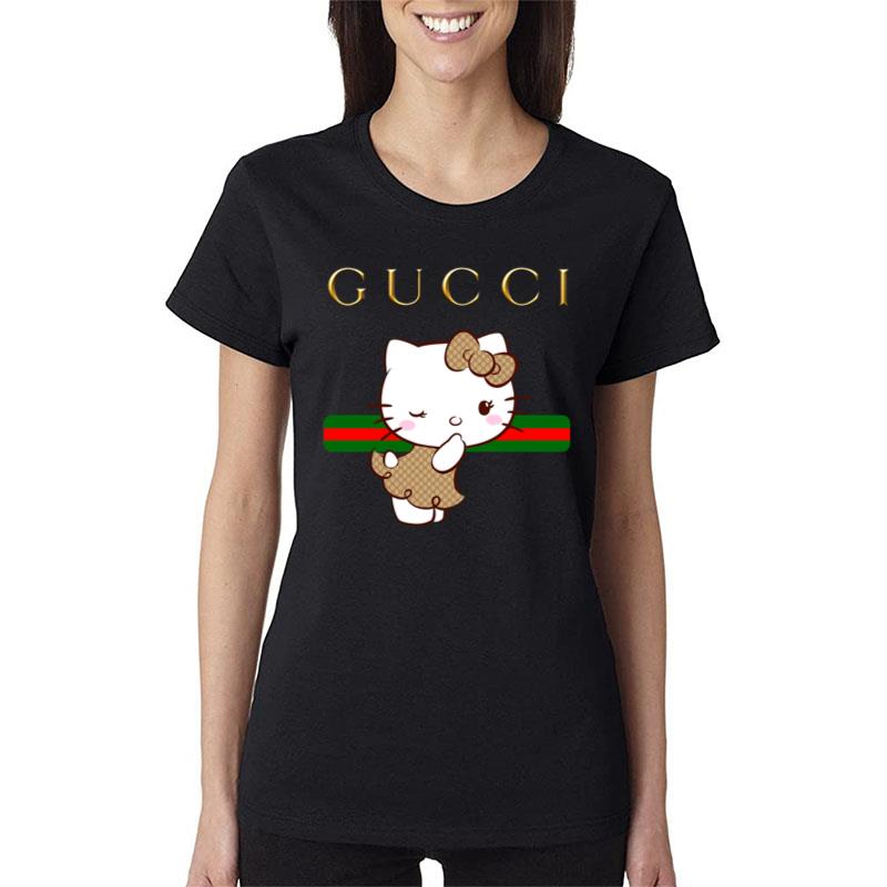Gucci-Hello-Kitty-Women-Lady-T-Shirt Gucci Hello Kitty Women Lady T-Shirt