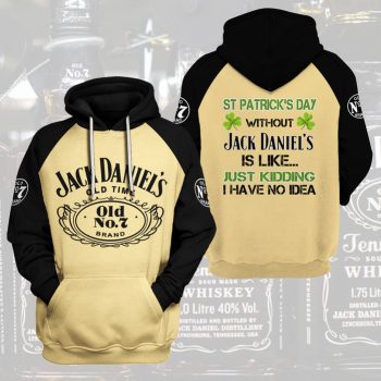 JD Old No.7 Unisex 3D Pullover Hoodie - Yellow IHT2157