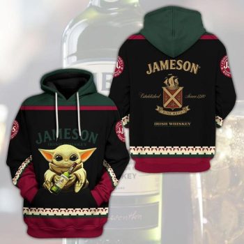 Jameson Irish Whiskey Sine Metu Unisex 3D Pullover Hoodie - Black IHT1964