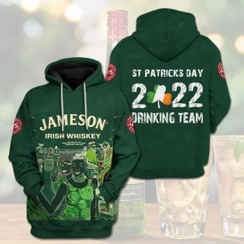 Jameson Irish Whiskey Unisex 3D Pullover Hoodie - Dark Green IHT2149