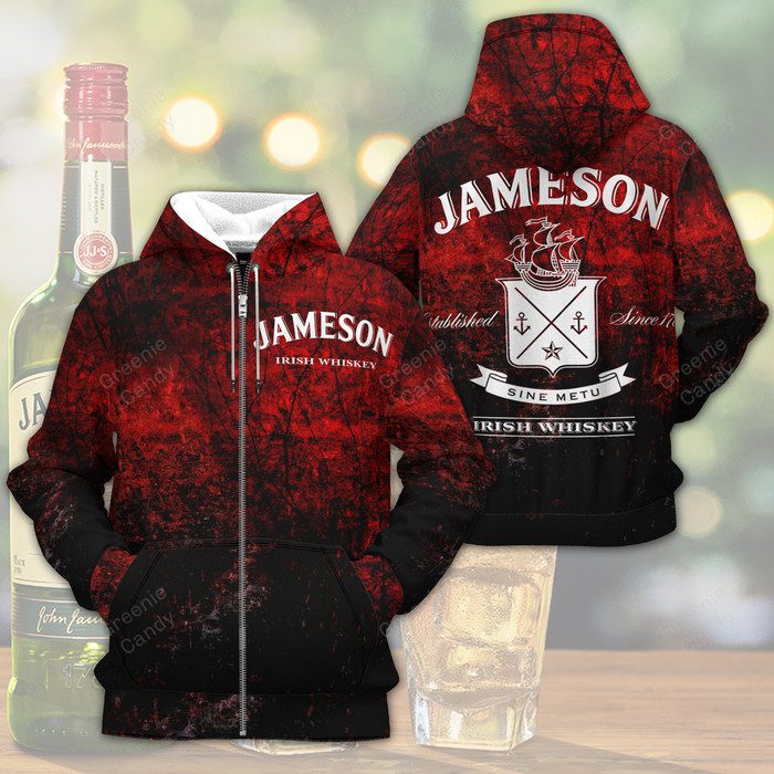 Jameson-Sine-Metu-Irish-Whiskey-Unisex-3D-Pullover-Hoodie-IHT1916 Jameson Sine Metu Irish Whiskey Unisex 3D Pullover Hoodie IHT1916