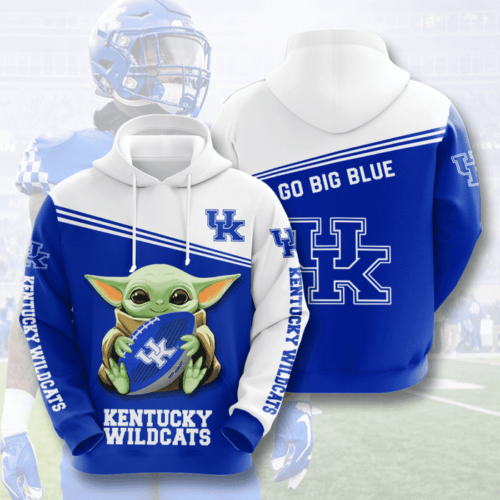 Kentucky-Wildcats-Baby-Yoda-Go-Big-Blue-3D-Unisex-Pullover-Hoodie-Neon-Blue-White-IHT2274 Kentucky Wildcats Baby Yoda Go Big Blue 3D Unisex Pullover Hoodie - Neon Blue White IHT2274