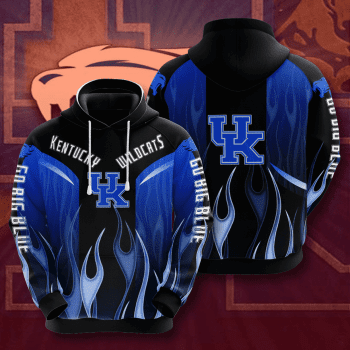 Kentucky Wildcats Go Big Blue Team Unisex 3D Pullover Hoodie - Blue IHT1416