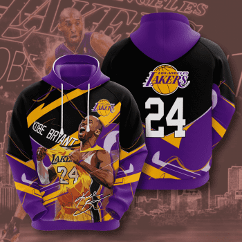 Kobe Bryant 24 Los Angeles Lakers The Lake Show Signature Unisex 3D Pullover Hoodie IHT1565