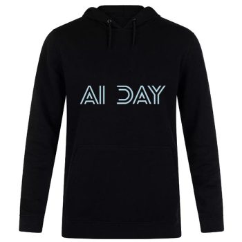 Logo Tesla's Ai Day Unisex Pullover Hoodie
