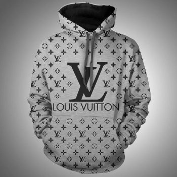 Louis Vuitton Grey Unisex 3D Hoodie For Men Women Luxury Pullover LV IHT1041