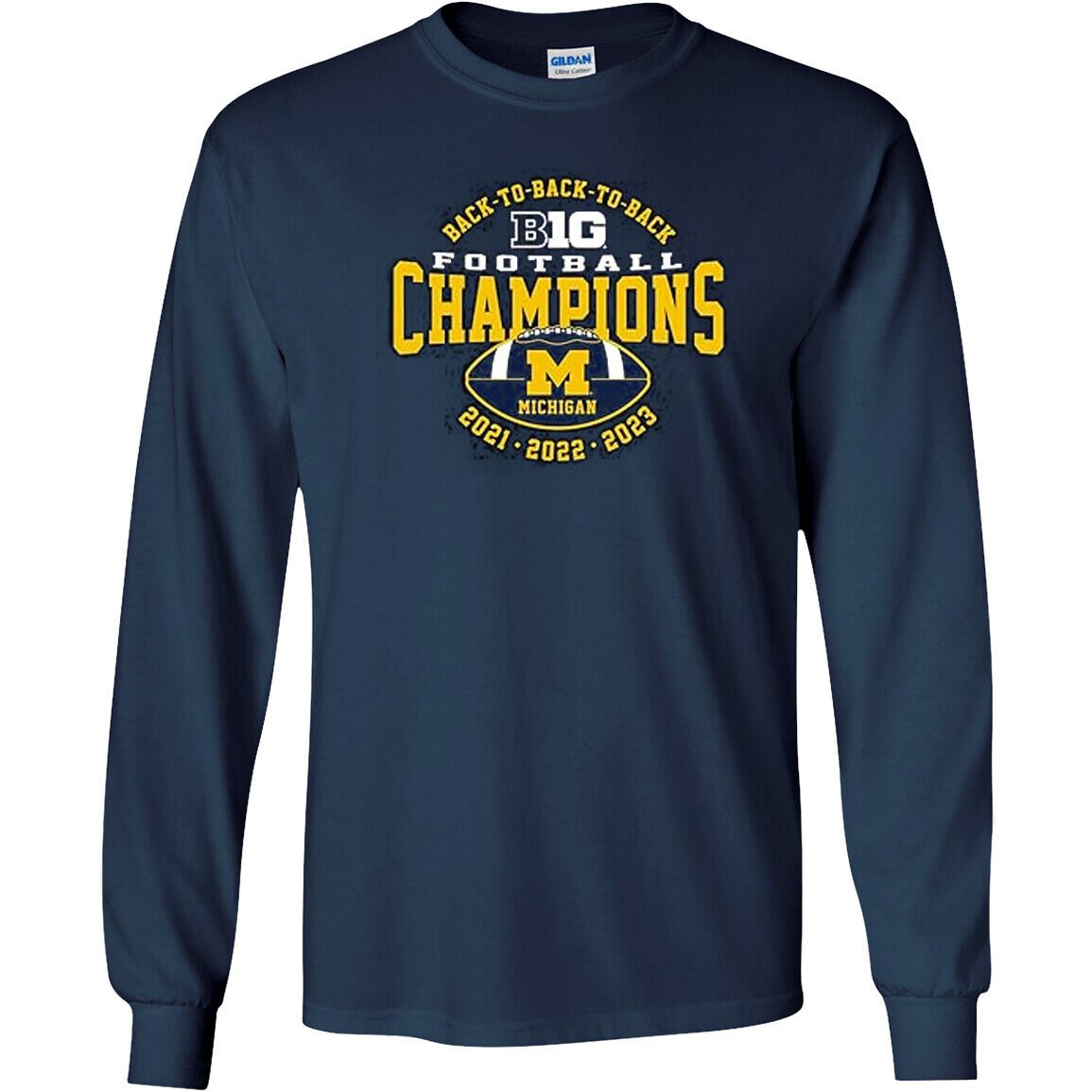 Michigan-Big-Ten-Football-Champions-2023-Fans-Unisex-LongSleeve-Shirt Michigan Big Ten Football Champions 2023 Fans Unisex LongSleeve Shirt