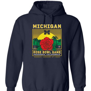 Michigan College Football Playoff 2024 Rose Bowl Unisex Pullover Hoodie