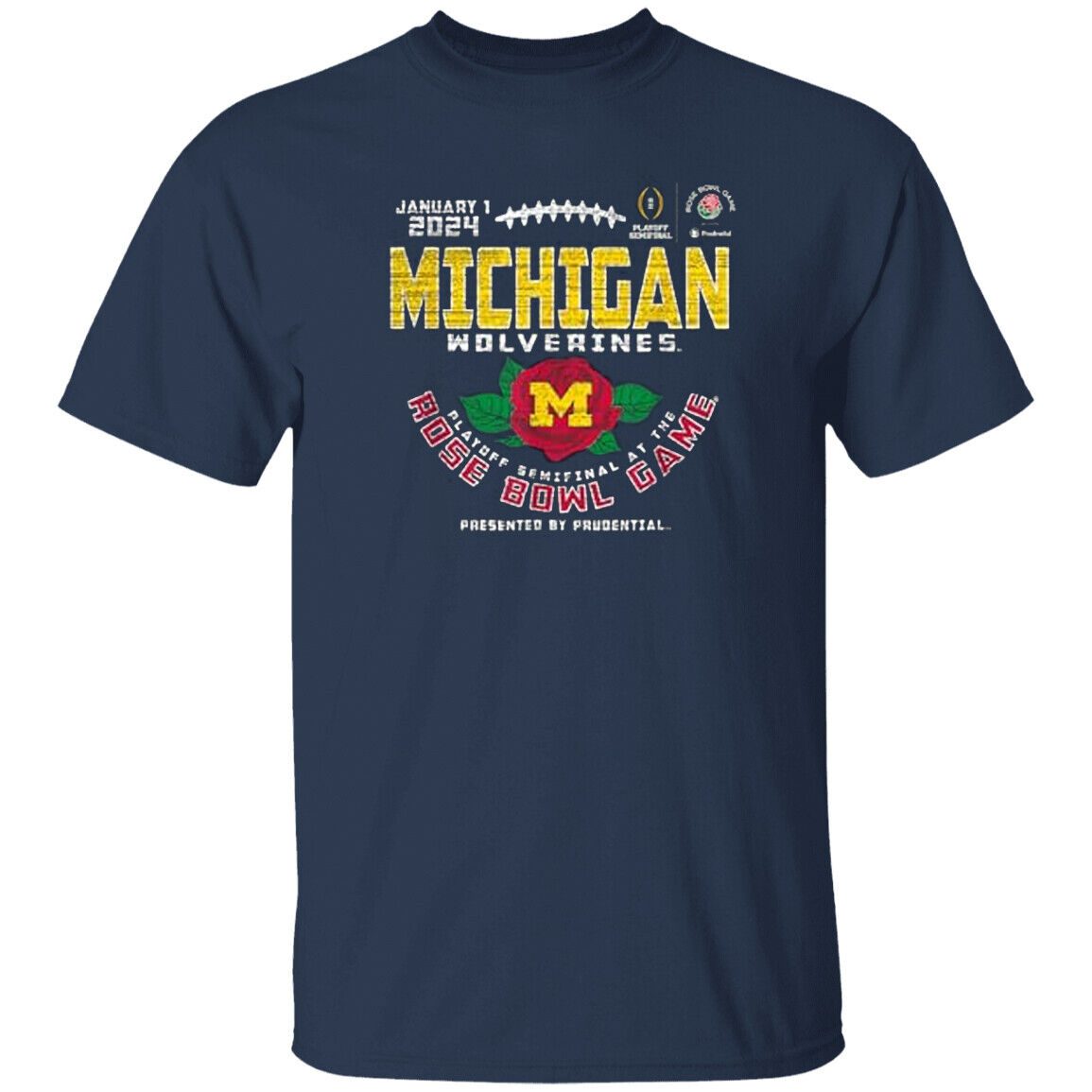 Michigan-Rose-Bowl-2024-Cfp-Semi-Vintage-Flower-Unisex-LongSleeve-Shirt Michigan Rose Bowl 2024 Cfp Semi Vintage Flower Unisex LongSleeve Shirt