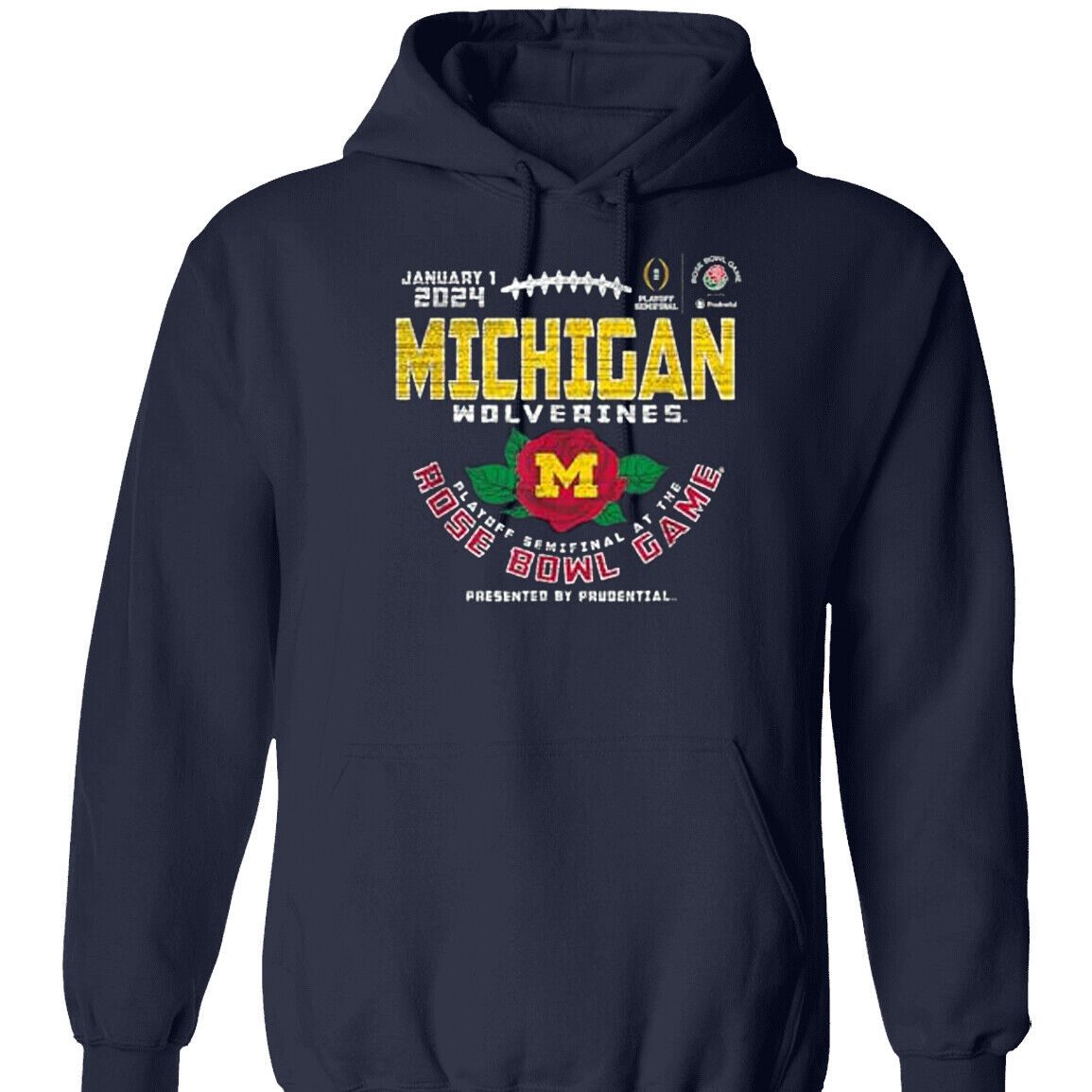 Michigan-Rose-Bowl-2024-Cfp-Semi-Vintage-Flower-Unisex-Pullover-Hoodie Michigan Rose Bowl 2024 Cfp Semi Vintage Flower Unisex Pullover Hoodie