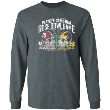 Michigan vs. Alabama College Football Playoff 2024 Sugar Bowl Matchup Unisex LongSleeve Shirt