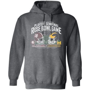 Michigan vs. Alabama College Football Playoff 2024 Sugar Bowl Matchup Unisex Pullover Hoodie