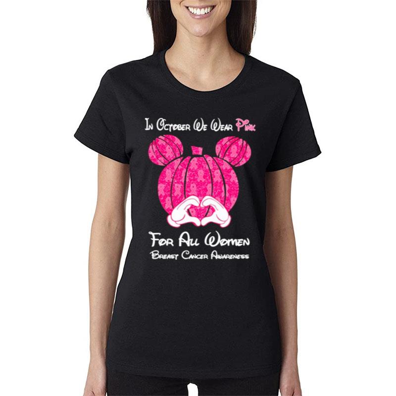 Mickey-Mouse-Pumpkin-In-October-We-Wear-Pink-For-All-Women-Breast-Cancer-Awareness-Women-Lady-T-Shirt Mickey Mouse Pumpkin In October We Wear Pink For All Women Breast Cancer Awareness Women Lady T-Shirt