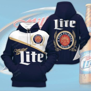 Miller Lite A Pilsner Beer Unisex 3D Pullover Hoodie - Navy IHT2034