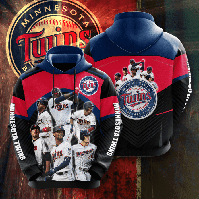 Minnesota-Twins-Team-3D-Unisex-Pullover-Hoodie-Black-Red-IHT1870 Minnesota Twins Team 3D Unisex Pullover Hoodie - Black Red IHT1870